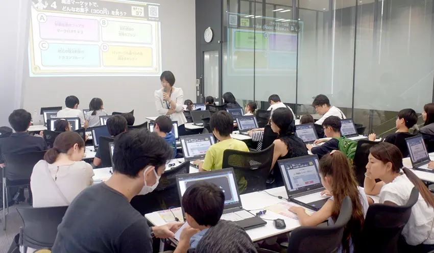 学研HDと連携した実証実験（7月6日、学研HD本社）