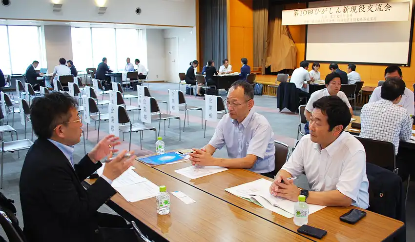信金担当者が同席した面談（7月9日、本部）