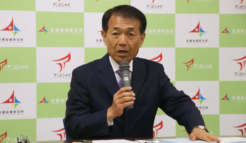 上場が承認されたヤマザキの山﨑好和社長（8月27日、札証）