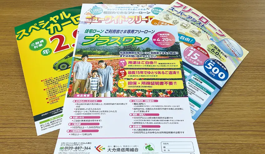 独自性を持つローン商品のチラシ